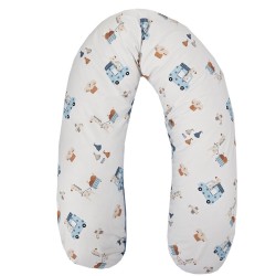 VELVET nursing pillow GIRAFFE/BLUE VELVET nursing pillow GIRAFFE/BLUE