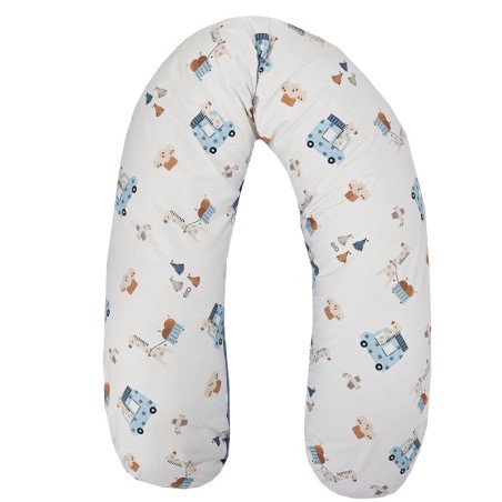 VELVET nursing pillow GIRAFFE/BLUE