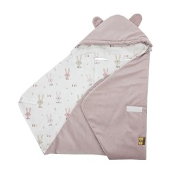 Vreća za spavanje za autosjedalicu VELVET, pojasevi u 3 i 5 točaka BUNNY/ROSE PINK Vreća za spavanje za autosjedalicu VELVET, pojasevi u 3 i 5 točaka BUNNY/ROSE PINK