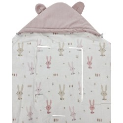 Spací vak pre autosedačku VELVET s 3-bodovými a 5-bodovými pásmi BUNNY/ROSE PINK Spací vak pre autosedačku VELVET s 3-bodovými a 5-bodovými pásmi BUNNY/ROSE PINK