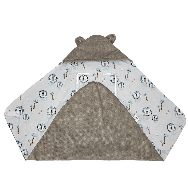 Guļammaiss VELVET autokrēslam ar 3 un 5 punktu drošības jostām LION/BEIGE Guļammaiss VELVET autokrēslam ar 3 un 5 punktu drošības jostām LION/BEIGE