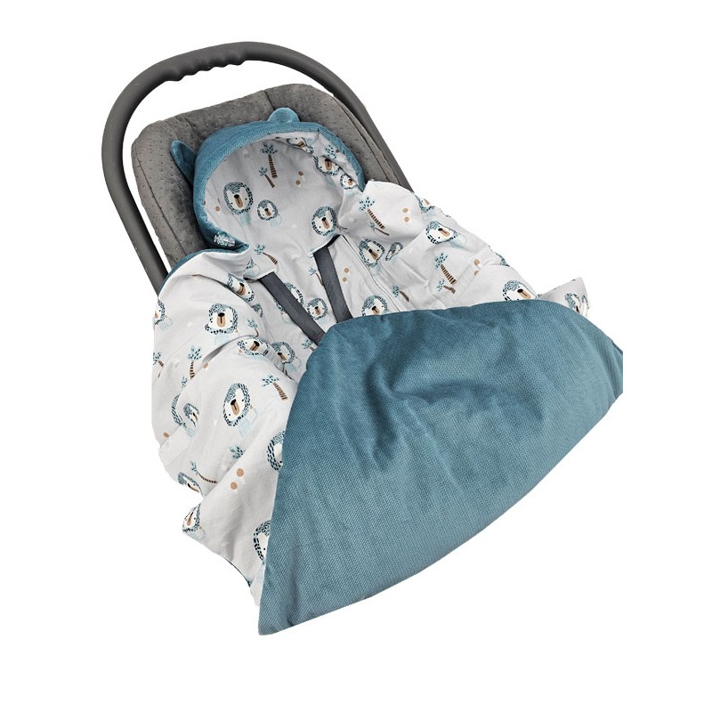 Schlafsack für VELVET-Autositz 3-Punkt- und 5-Punkt-Gurte LION/GREEN SEA Schlafsack für VELVET-Autositz 3-Punkt- und 5-Punkt-Gurte LION/GREEN SEA