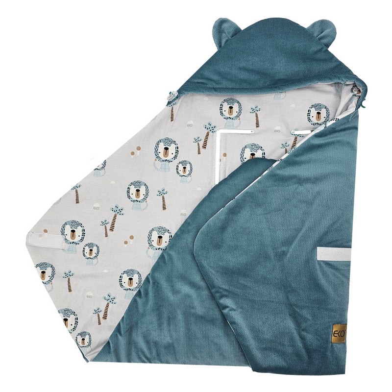 Schlafsack für VELVET-Autositz 3-Punkt- und 5-Punkt-Gurte LION/GREEN SEA Schlafsack für VELVET-Autositz 3-Punkt- und 5-Punkt-Gurte LION/GREEN SEA