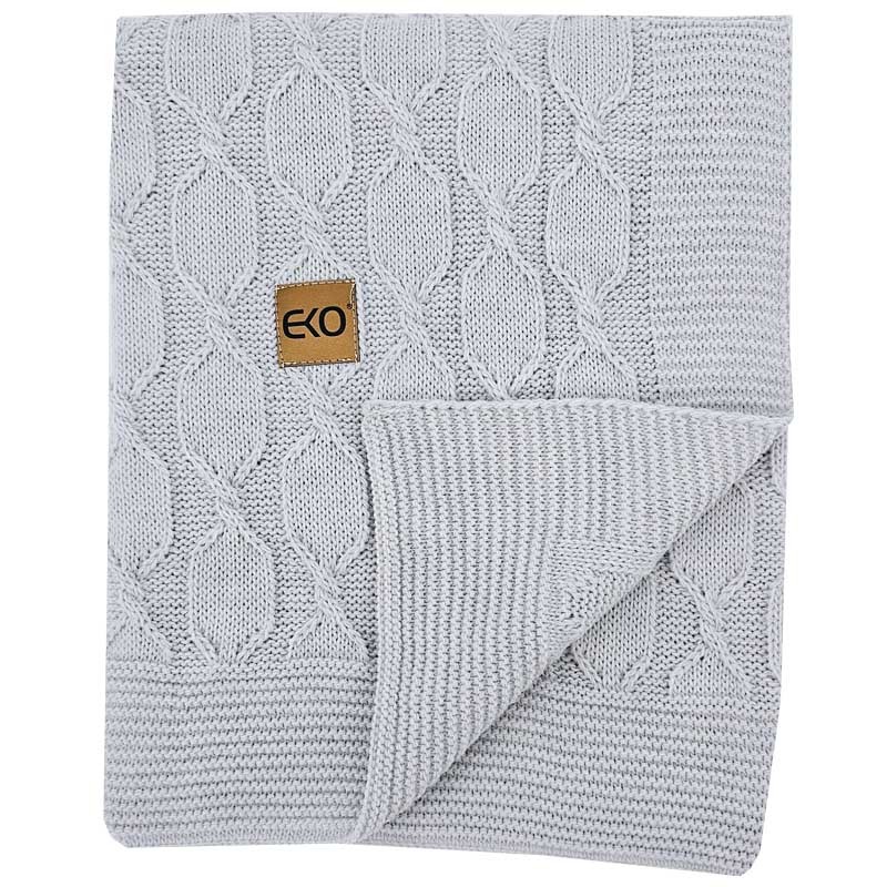 Alpaka-Strickdecke LIGHT GREY