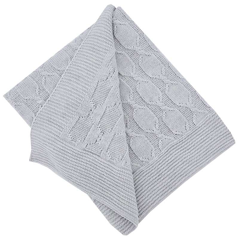 Couverture tricotée en alpaga LIGHT GREY Couverture tricotée en alpaga LIGHT GREY