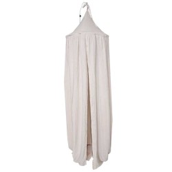 Auvent en mousseline au-dessus du lit BEIGE Auvent en mousseline au-dessus du lit BEIGE