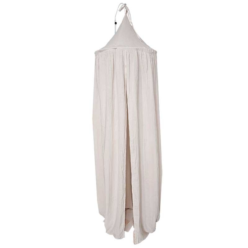 Auvent en mousseline au-dessus du lit BEIGE Auvent en mousseline au-dessus du lit BEIGE