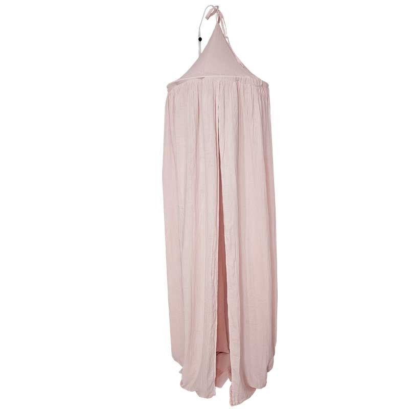 Muslin canopy over the cot ROSE PINK