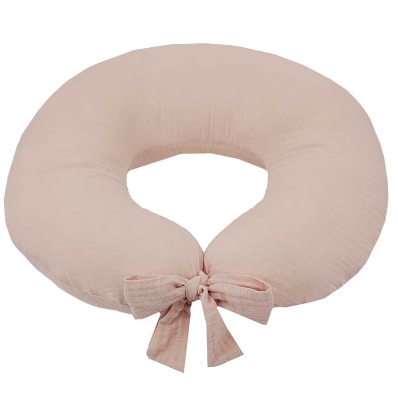 Mušelínové kojení croissant ROSE PINK Mušelínové kojení croissant ROSE PINK