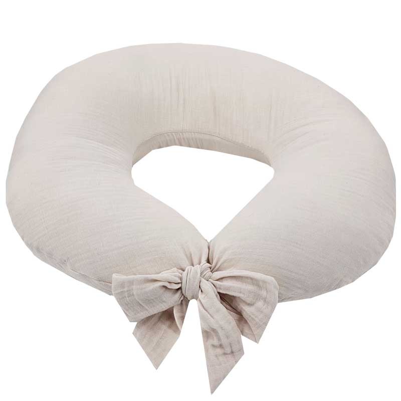 Mušelínové kojení croissant BEIGE Mušelínové kojení croissant BEIGE