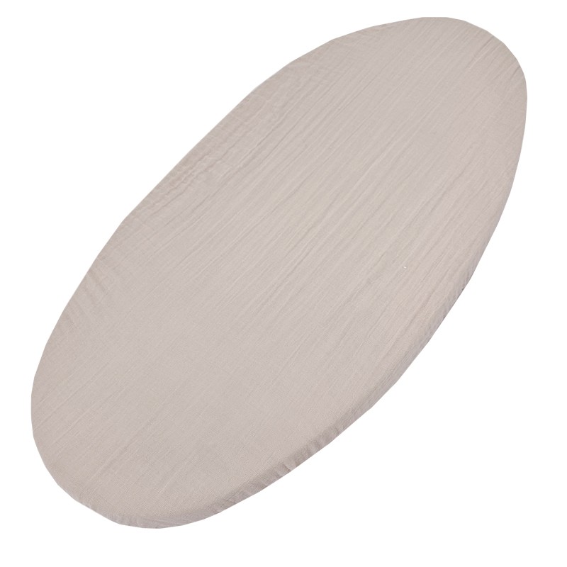 Muslīnu palags ar elastīgu joslu 40 x 80 cm BEIGE Muslīnu palags ar elastīgu joslu 40 x 80 cm BEIGE