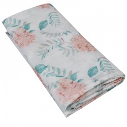 BAMBOO SWADDLE & NAPPY 120 x 120 cm HYDRANGEA PACKAGING BAG