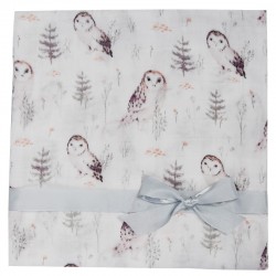 BAMBOO SWADDLE & NAPPY 120 x 120 cm  OWLS PACKAGING BAG