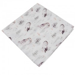 BAMBUS-PUCKTUCH 120 x 120 cm OWLS VERPACKUNGSBEUTEL