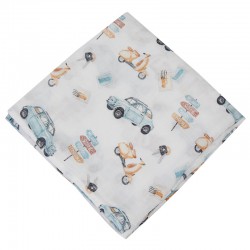 BAMBOO SWADDLE & NAPPY 120 x 120 cm  SCOOTER PACKAGING BAG