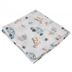 BAMBOO SWADDLE & NAPPY 120 x 120 cm  SCOOTER PACKAGING BAG