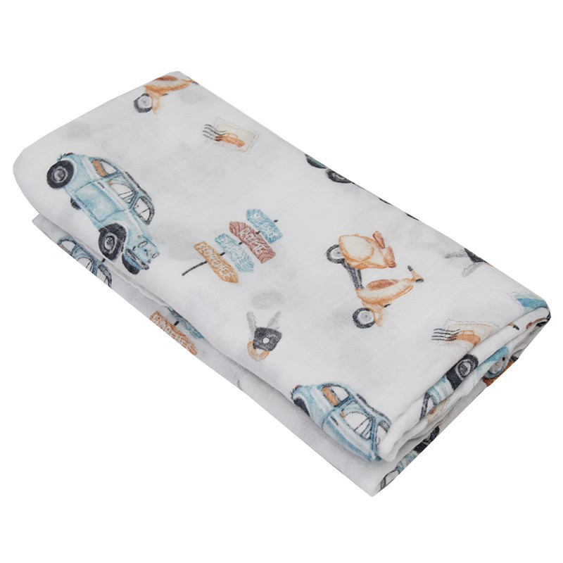 BAMBOO SWADDLE & NAPPY 120 x 120 cm  SCOOTER PACKAGING BAG BAMBOO SWADDLE & NAPPY 120 x 120 cm  SCOOTER PACKAGING BAG