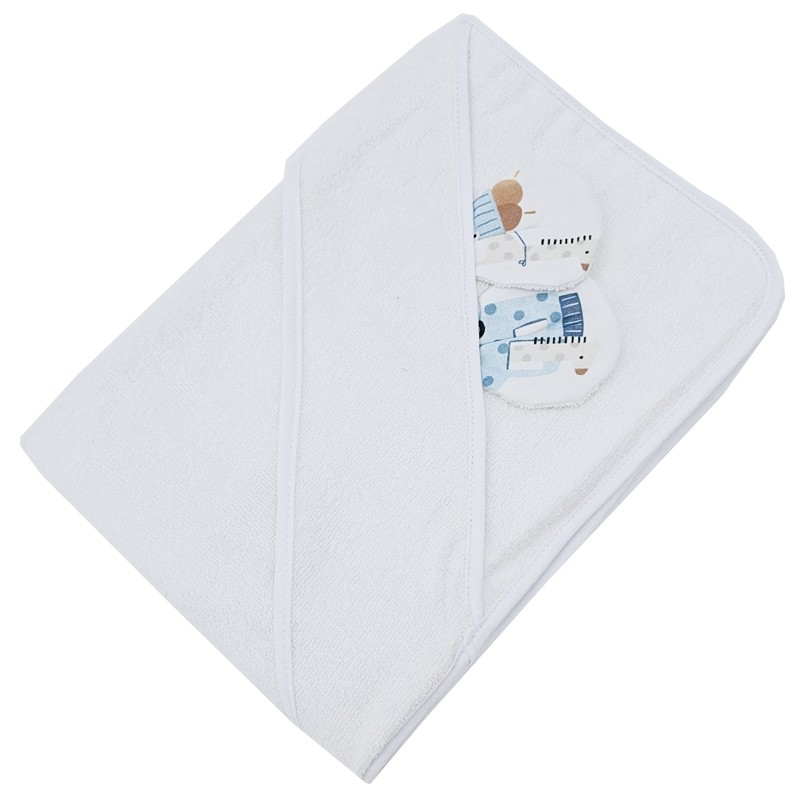Bamboo bath robe GIRAFFE/WHITE Bamboo bath robe GIRAFFE/WHITE