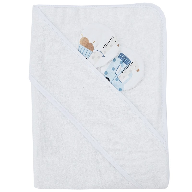 Bamboo bath robe GIRAFFE/WHITE Bamboo bath robe GIRAFFE/WHITE