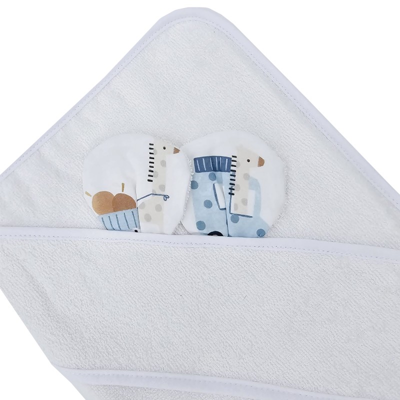 Bamboo bath robe GIRAFFE/WHITE Bamboo bath robe GIRAFFE/WHITE