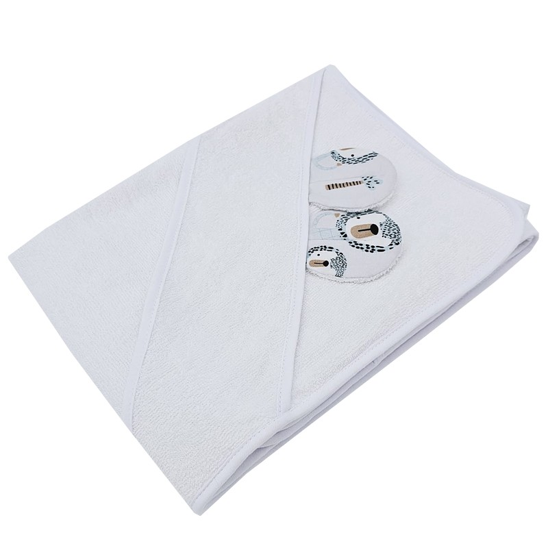 Bademantel aus Bambus LION/WHITE Bademantel aus Bambus LION/WHITE