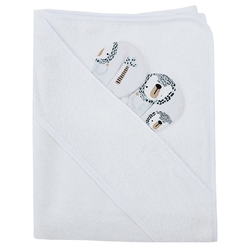 Bademantel aus Bambus LION/WHITE Bademantel aus Bambus LION/WHITE