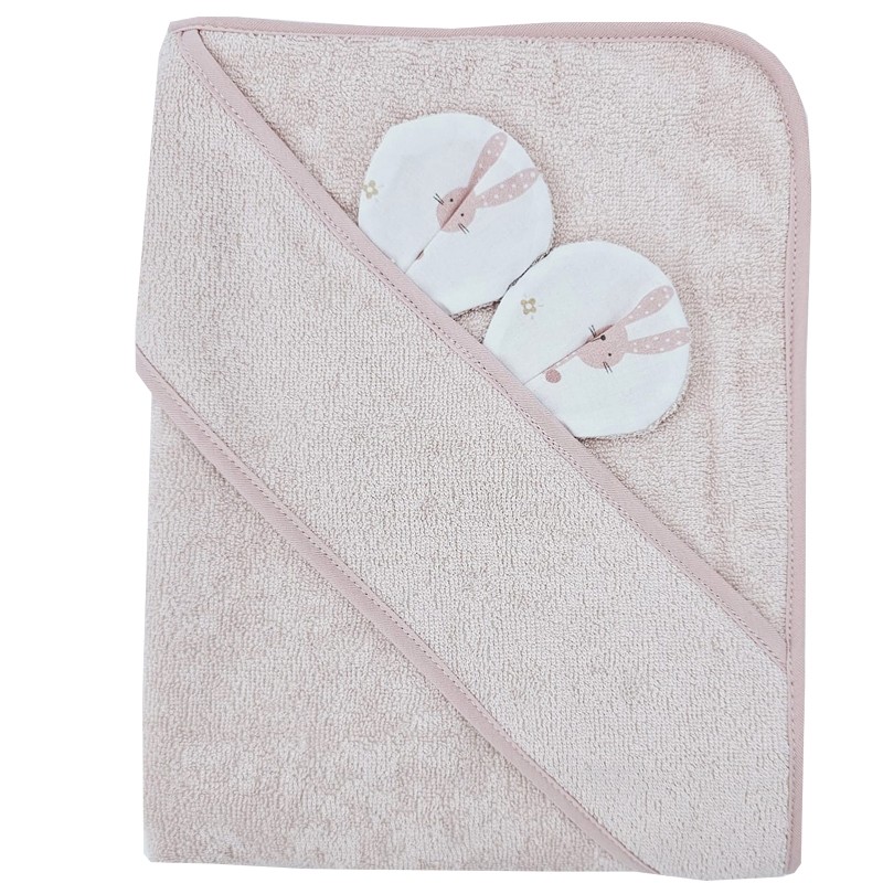 Bambus Bademantel BUNNY/ROSE PINK