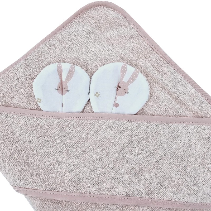 Ručnik sa kapuljačom & pregača BUNNY/ROSE PINK Ručnik sa kapuljačom & pregača BUNNY/ROSE PINK