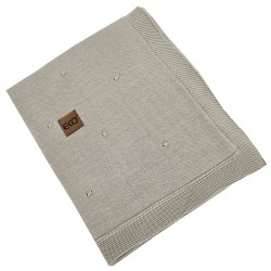 Blanket with fur lining BEIGE