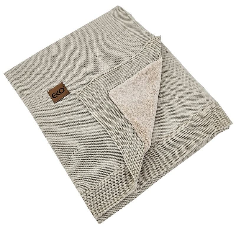 Blanket with fur lining BEIGE