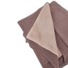 Blanket with fur lining LILAC