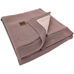 Blanket with fur lining LILAC