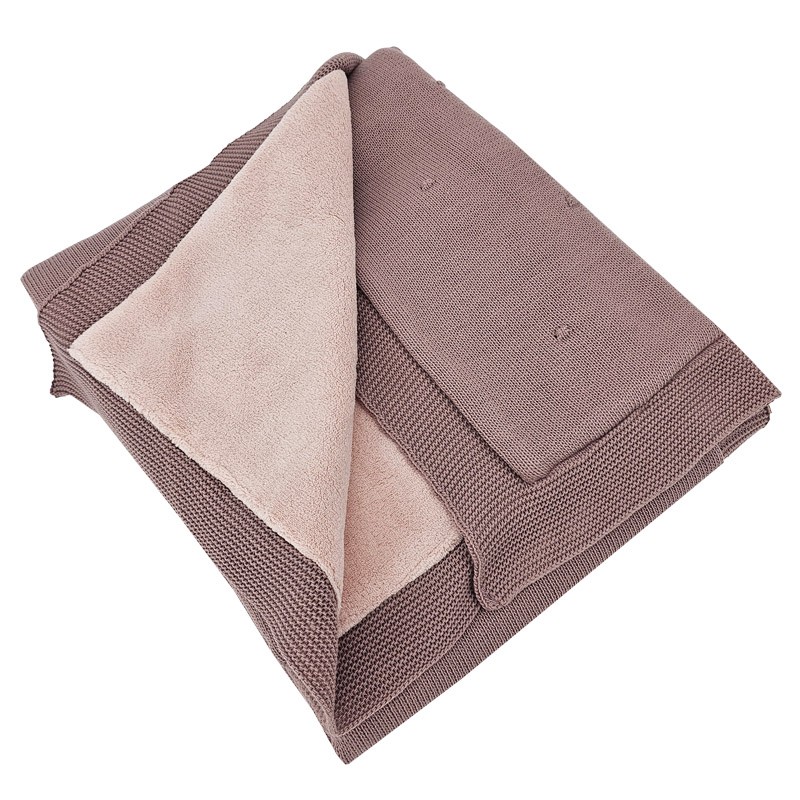 Decke mit Fellfutter LILAC Decke mit Fellfutter LILAC