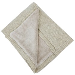 Blanket with fur lining BEIGE