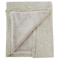 Blanket with fur lining BEIGE