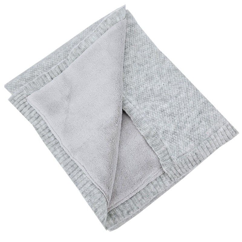 Decke mit Fellfutter GREY