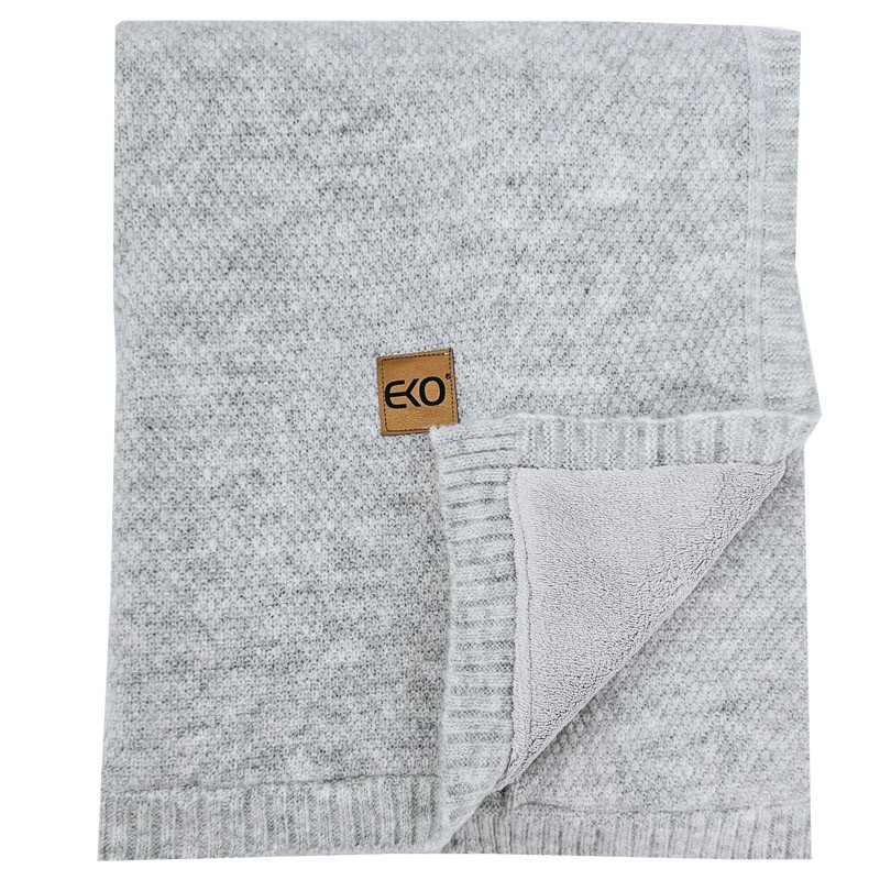 Decke mit Fellfutter GREY