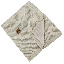 Blanket with fur lining BEIGE