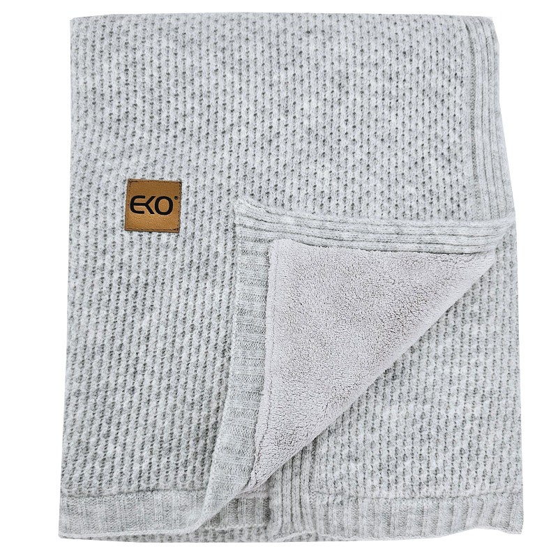 Couverture avec doublure en fourrure GREY Couverture avec doublure en fourrure GREY