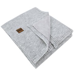 Blanket with fur lining GREY