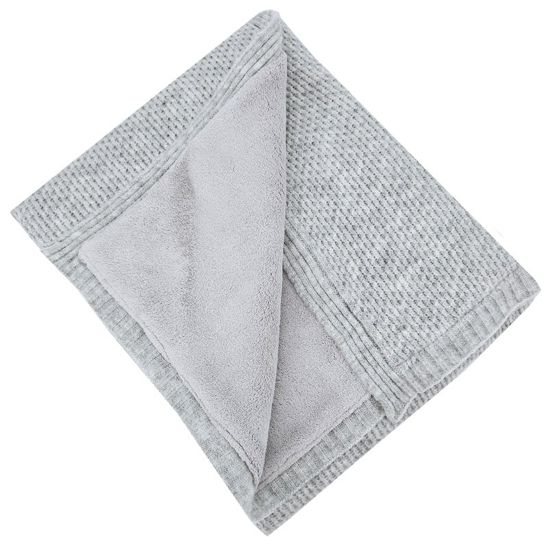 Couverture avec doublure en fourrure GREY Couverture avec doublure en fourrure GREY