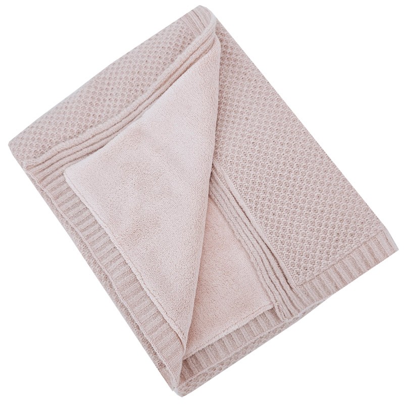 Blanket with fur lining ROSE PINK