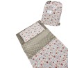 Sleeping bag for preschooler 70 x 140 cm with bag BEIGE FLOWERS