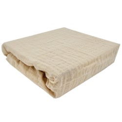 Muslin sheet with elastic band 120 x 60 cm HONEY