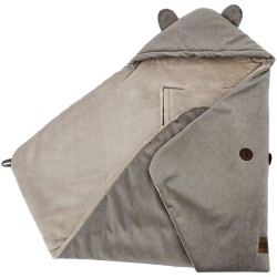 Schlafsack für Autositz VELVET 3- und 5-Punkt-Gurt DARK BEIGE