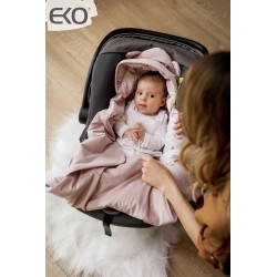 Schlafsack für Autositz VELVET 3- und 5-Punkt-Gurt LIGHT BEIGE