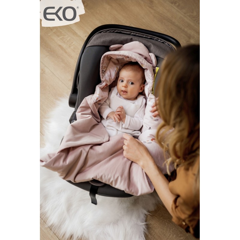 Sleeping bag for car seat VELVET 3- and 5-point belts GREY Sleeping bag for car seat VELVET 3- and 5-point belts GREY