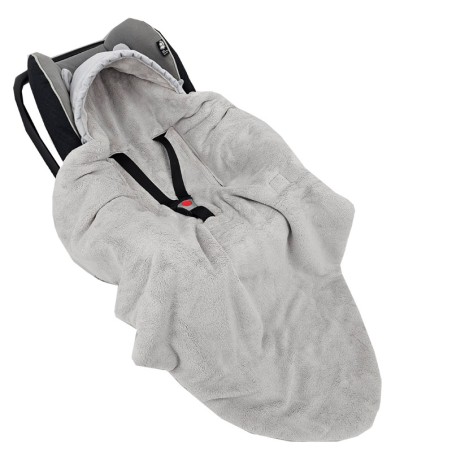 Sleeping bag for car seat VELVET 3- and 5-point belts GREY