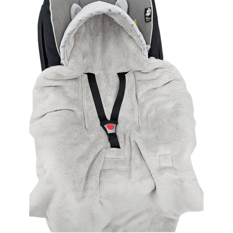 Sleeping bag for car seat VELVET 3- and 5-point belts GREY Sleeping bag for car seat VELVET 3- and 5-point belts GREY