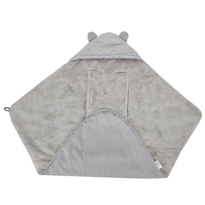 Schlafsack für Autositz VELVET 3- und 5-Punkt-Gurt GREY